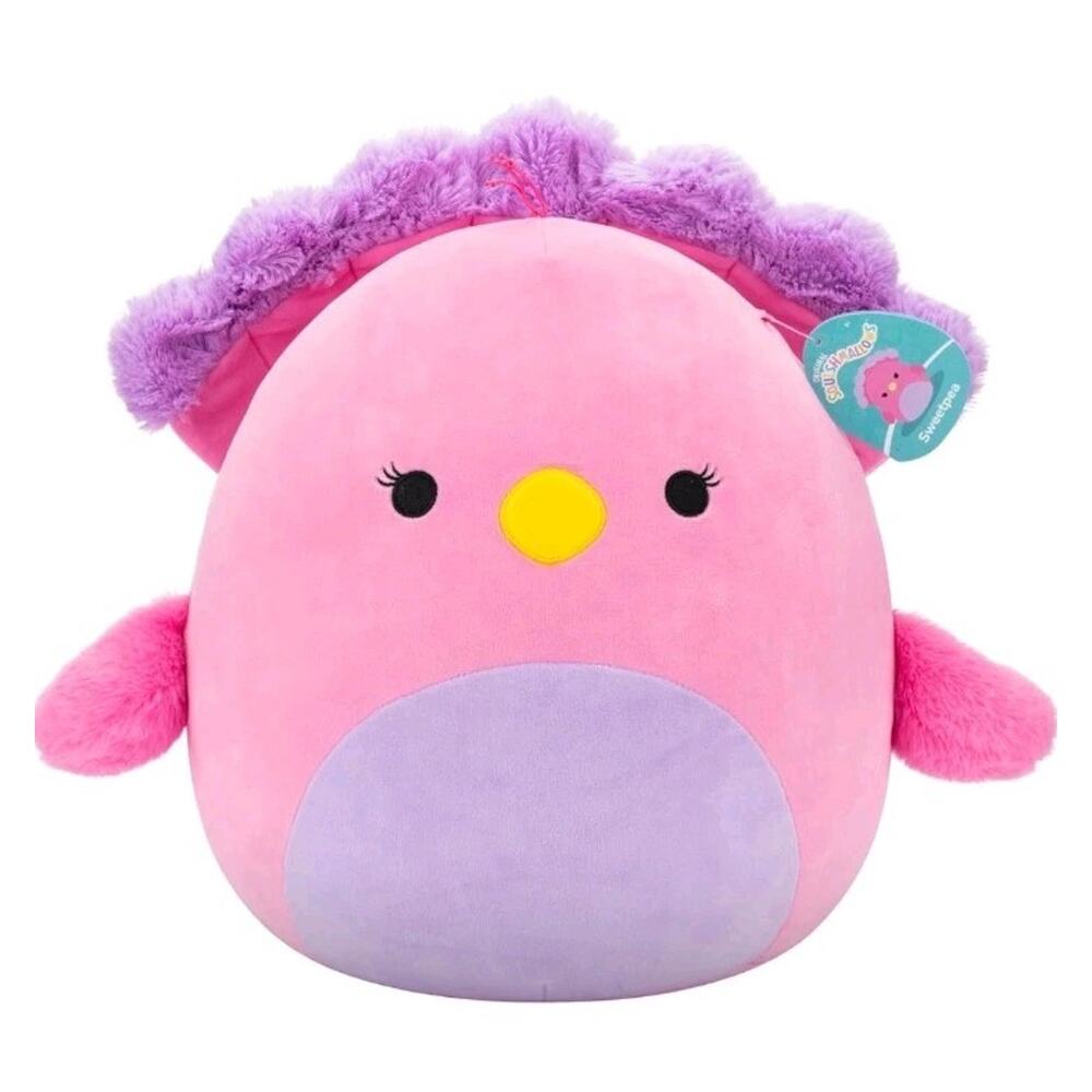 NWOT Squishmallows Pink Purple Peacock Bird Plush